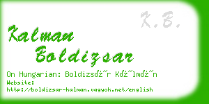 kalman boldizsar business card